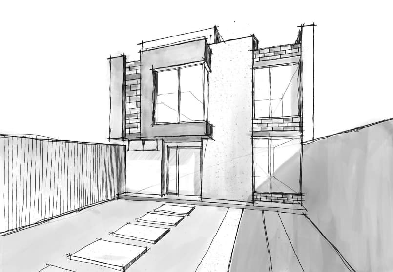 Sketch de la casa modelo